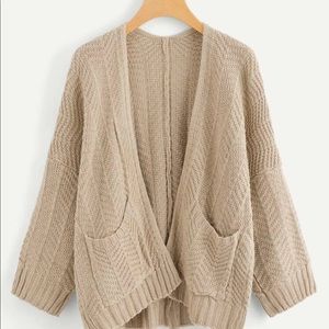 Knit brown/tan cardigan - perfect for summer